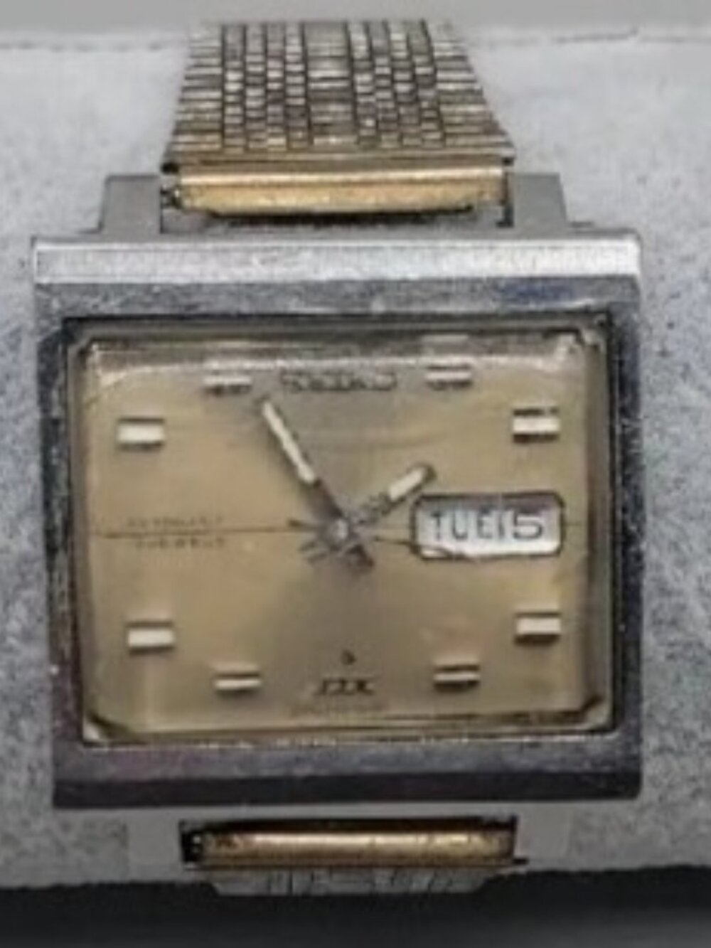 Vintage 1969 Seiko DX 6106-5009 Automatic TV Screen Watch Runs 17J Rare